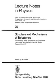 Front cover of Structure and Mechanisms of Turbulence I by H. Fiedler