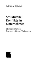 Front cover of Strukturelle Konflikte in Unternehmen by Ralf-Gerd Zülsdorf