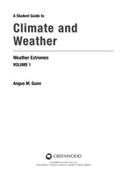 Front cover of A student guide to climatte and weather by Angus M. Gunn
