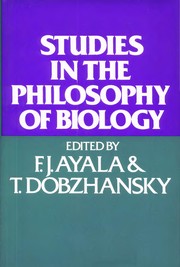 Cover of Studies in the Philosophy of Biology by Francisco Jose Ayala