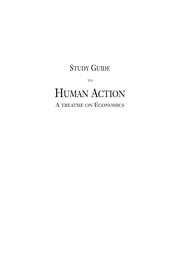 Front cover of Study guide to Human action, a treatise on economics by Robert P. Murphy