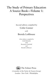 Front cover of The Study of primary education by Colin Connor