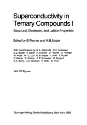 Cover of Superconductivity in Ternary Compounds I by Øystein Fischer