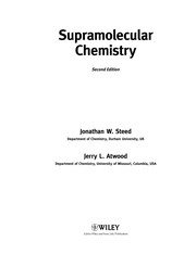 Cover of Supramolecular chemistry by Jonathan W. Steed