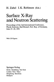 Front cover of Surface X-Ray and Neutron Scattering by Hartmut Zabel