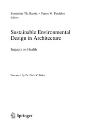 Front cover of Sustainable environmental design in architecture by Stamatina Th Rassia