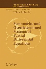 Front cover of Symmetries and overdetermined systems of partial differential equations by Michael G. Eastwood