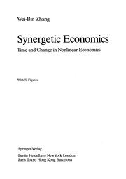 Cover of Synergetic Economics by Wei-Bin Zhang