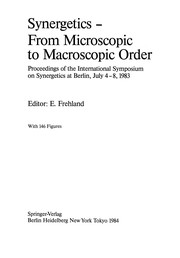 Front cover of Synergetics - from microscopic to macroscopic order by International Symposium on Synergetics (1983 Berlin, Germany)