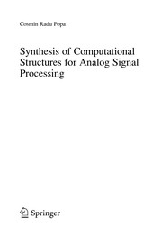 Front cover of Synthesis of computational structures for analog signal processing by Cosmin Radu Popa