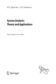 Front cover of System analysis by M. Z. Zhurovsʹkyĭ