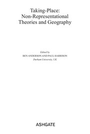 Front cover of Taking-place non-representational theories and geography by Ben Anderson
