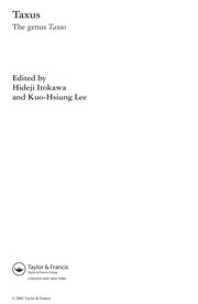 Front cover of TAXUS: THE GENUS TAXUS; ED. BY HIDEJI ITOKAWA by Hideji Itokawa