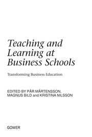 Front cover of Teaching and learning at business schools by Magnus Bild
