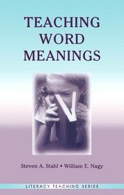 Cover of Teaching word meanings by Steven A. Stahl