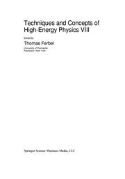 Cover of Techniques and Concepts of High-Energy Physics VIII by Thomas Ferbel