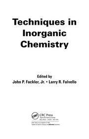 Front cover of Techniques in inorganic chemistry by John P. Fackler