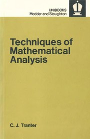 Cover of Techniques of Mathematical Analysis (Unibooks) by Clement John Tranter