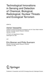 Front cover of Technological Innovations in Sensing and Detection of Chemical, Biological, Radiological, Nuclear Threats and Ecological Terrorism by Ashok Vaseashta