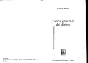 Cover of Teoria generale del diritto by Norberto Bobbio