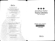 Cover of Teoria literária by Jonathan D. Culler