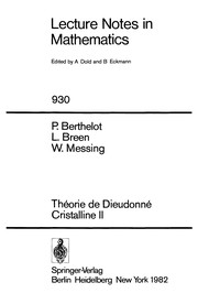 Front cover of Théorie de Dieudonné cristalline II by Pierre Berthelot