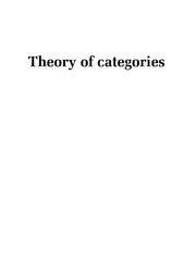 Front cover of Theory of Categories by Nicolae Popescu