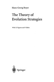 Front cover of The Theory of Evolution Strategies by Hans-Georg Beyer