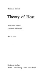Cover of Theory of Heat by Richard Becker