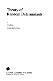 Front cover of Theory of Random Determinants by V. L. Girko