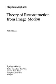 Front cover of Theory of Reconstruction from Image Motion by Stephen Maybank