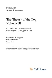 Cover of The Theory of the Top Volume III by Felix Klein