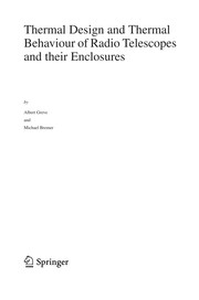 Front cover of Thermal Design and Thermal Behaviour of Radio Telescopes and their Enclosures by Albert Greve