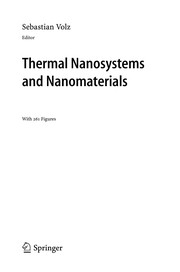 Front cover of Thermal nanosystems and nanomaterials by Sebastian Volz