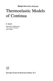 Front cover of Thermoelastic Models of Continua by D. Ieşan