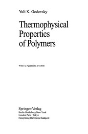 Front cover of Thermophysical Properties of Polymers by Godovskiĭ, I͡U. K.