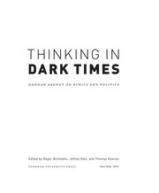 Cover of Thinking in dark times by Roger Berkowitz