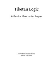 Cover of Tibetan logic by Katherine Rogers