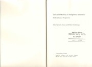 Cover of Time and memory in indigenous Amazonia by Carlos Fausto