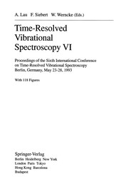 Cover of Time-Resolved Vibrational Spectroscopy VI by Albrecht Lau