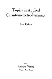 Cover of Topics in Applied Quantumelectrodynamics by Paul Urban
