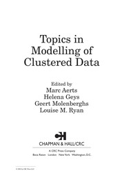 Front cover of Topics in modelling of clustered data by Marc Aerts