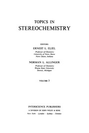 Cover of Topics in stereochemistry by Norman L. Allinger
