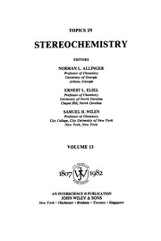 Cover of Topics in Stereochemistry by Norman L. Allinger