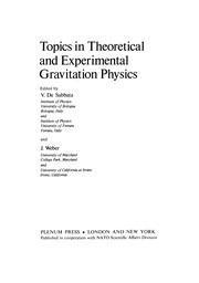Front cover of Topics in Theoretical and Experimental Gravitation Physics by V. Sabbata