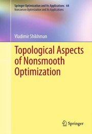 Front cover of Topological Aspects of Nonsmooth Optimization by Vladimir Shikhman