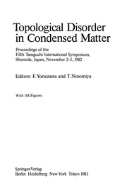 Front cover of Topological Disorder in Condensed Matter by Fumiko Yonezawa