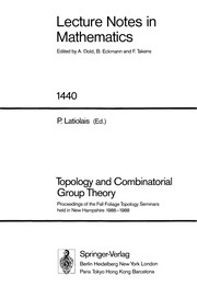 Front cover of Topology and Combinatorial Group Theory by Fall Foliage Topology Seminar.