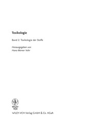 Front cover of Toxikologie by Hans-Werner Vohr