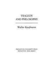 Cover of Tragedy and philosophy by Walter Arnold Kaufmann
